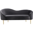 Meridian Furniture Ritz Grey Velvet Loveseat