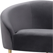 Meridian Furniture Ritz Grey Velvet Loveseat