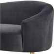 Meridian Furniture Ritz Grey Velvet Loveseat