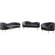 Meridian Furniture Ritz Grey Velvet Loveseat