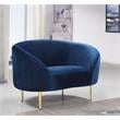 Meridian Furniture Ritz Navy Velvet Accent Chair