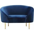 Meridian Furniture Ritz Navy Velvet Accent Chair
