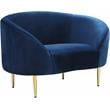 Meridian Furniture Ritz Navy Velvet Accent Chair