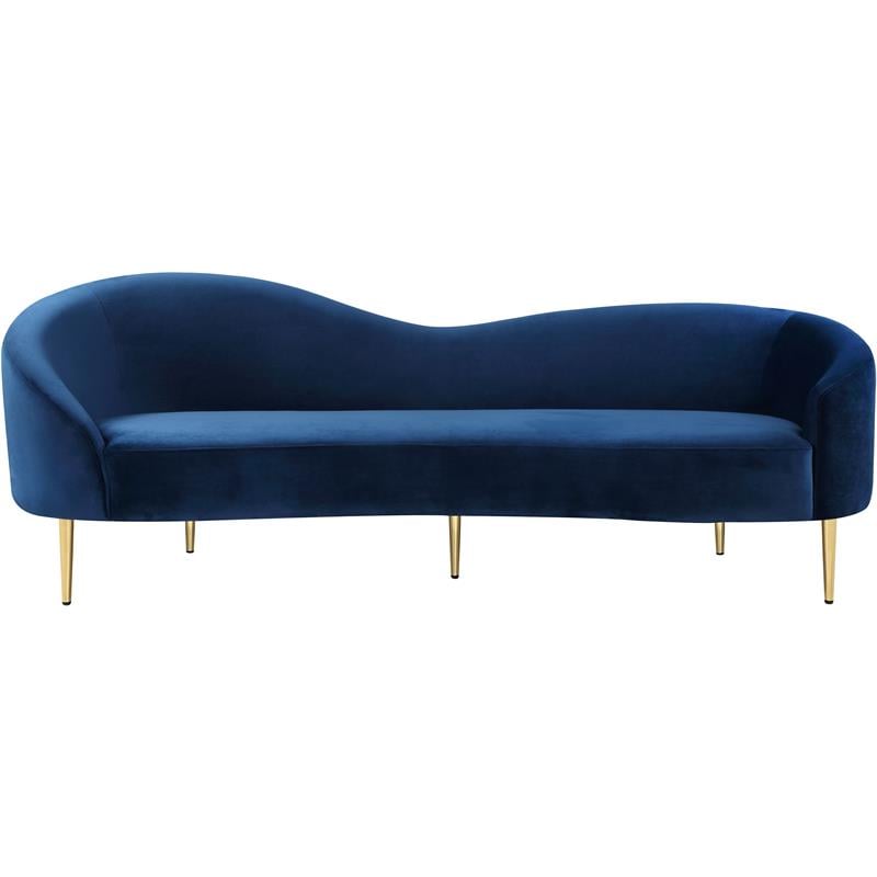 Meridian Furniture Ritz Navy Velvet Sofa