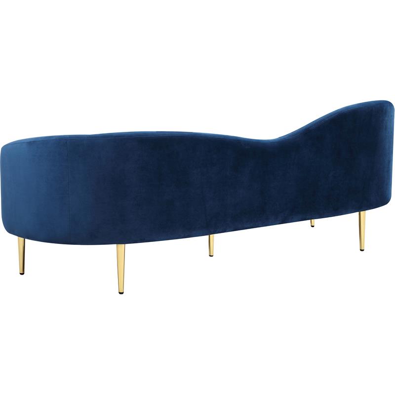 Meridian Furniture Ritz Navy Velvet Sofa