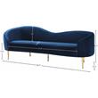 Meridian Furniture Ritz Navy Velvet Sofa