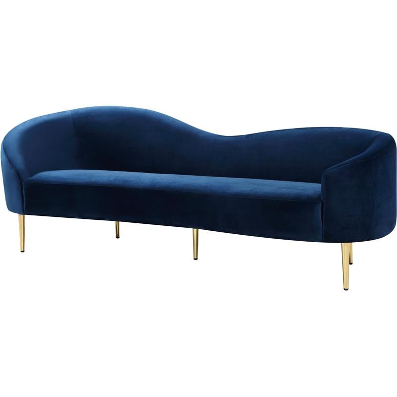 Meridian Furniture Ritz Navy Velvet Sofa