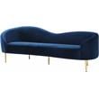 Meridian Furniture Ritz Navy Velvet Sofa