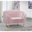Meridian Furniture Ritz Pink Velvet Accent Chair