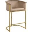 Meridian Furniture Donatella Beige Velvet Stool