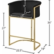 Meridian Furniture Donatella Black Velvet Stool