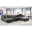 Meridian Furniture Gail 3pc Velvet Sectional in Gray