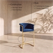 Meridian Furniture Donatella Navy Velvet Stool