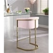 Meridian Furniture Donatella Pink Velvet Stool