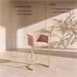 Meridian Furniture Donatella Pink Velvet Stool