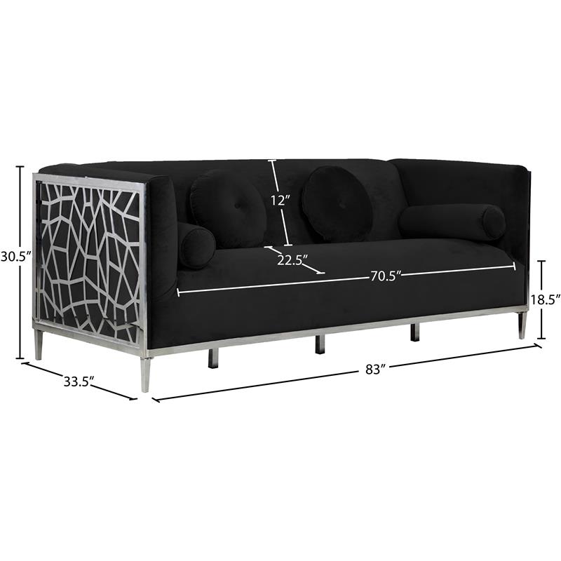 Meridian Furniture Opal Velvet Sofa Meridian Furniture Opal Velvet Sofa