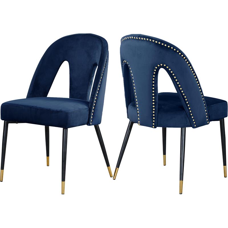 Meridian Furniture Akoya Velvet Dining Chair Meridian Furniture Akoya Velvet Dining Chair