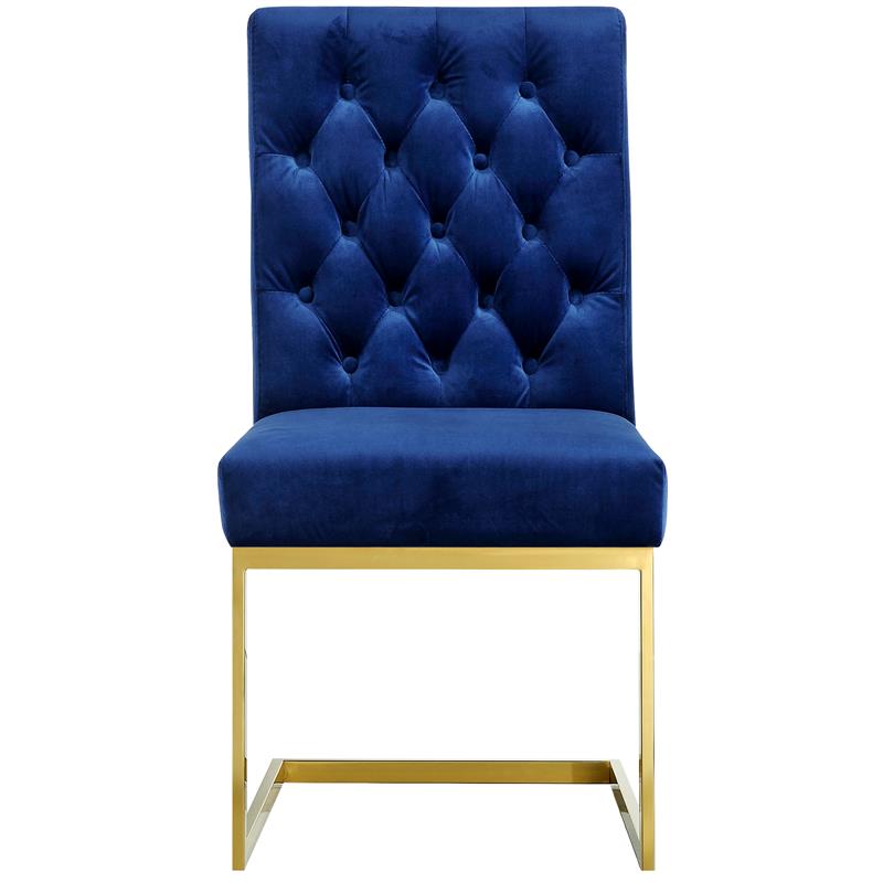 Meridian Furniture Cameron Velvet Dining Chair-Set of 2 Meridian Furniture Cameron Velvet Dining Chair-Set of 2