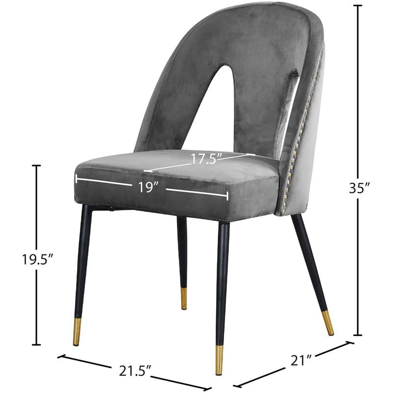 Akoya velvet best sale dining chair