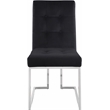 Meridian Furniture Alexis Velvet Dining Chair in Black (Set of 2)