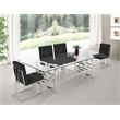 Meridian Furniture Alexis Velvet Dining Chair in Black (Set of 2)