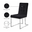 Meridian Furniture Alexis Velvet Dining Chair in Black (Set of 2)