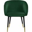 Meridian Furniture Louise Velvet Dining Chair in Green
