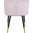 Meridian Furniture Louise Velvet Dining Chair in Pink