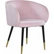Meridian Furniture Louise Velvet Dining Chair in Pink