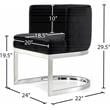 Meridian Furniture Gianna Black Velvet Dining Chair
