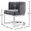 Meridian Furniture Gianna Grey Velvet Dining Chair