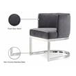 Meridian Furniture Gianna Grey Velvet Dining Chair