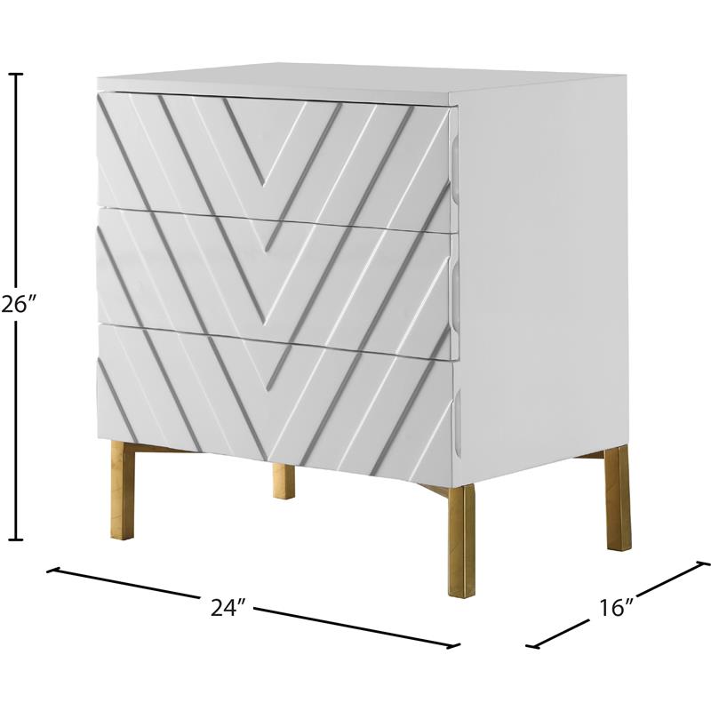 Meridian Furniture Collette Side Table - White Meridian Furniture Collette Side Table - White