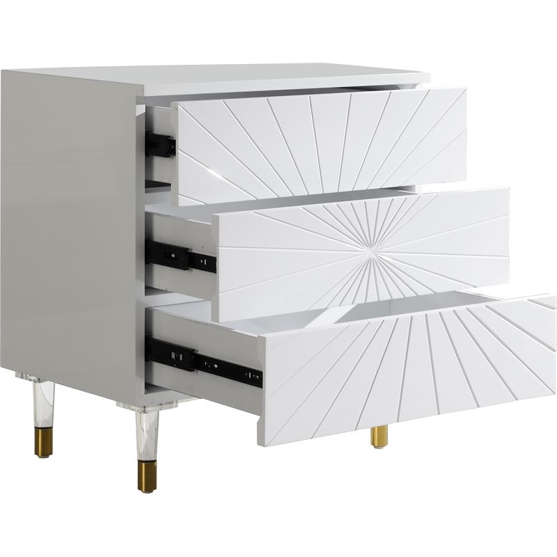 Meridian Furniture Starburst Side Table - White Meridian Furniture Starburst Side Table - White