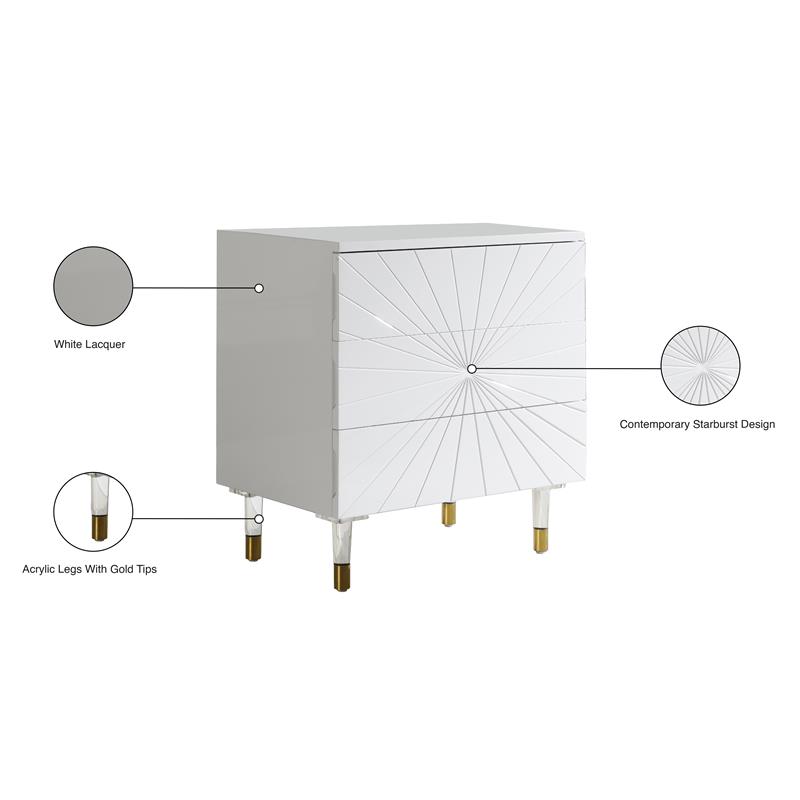Meridian Furniture Starburst Side Table - Grey Meridian Furniture Starburst Side Table - Grey