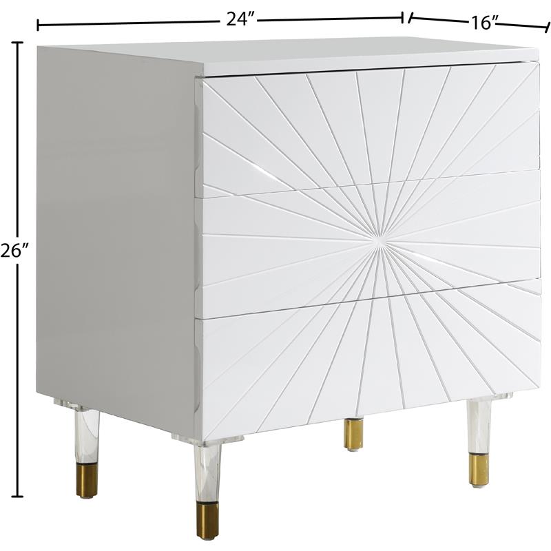 Meridian Furniture Starburst Side Table - Grey Meridian Furniture Starburst Side Table - Grey