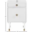 Meridian Furniture Lia Accent Table in Matte White/Acrylic