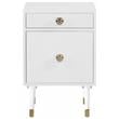 Meridian Furniture Lia Accent Table in Matte White/Acrylic