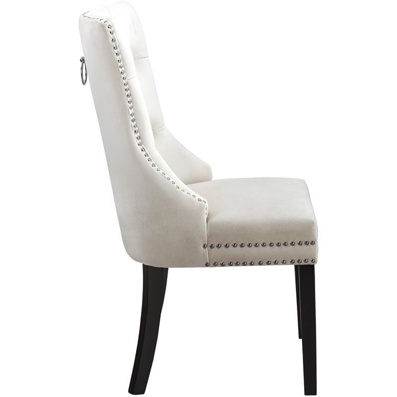 meridian furniture nikki velvet dining chair