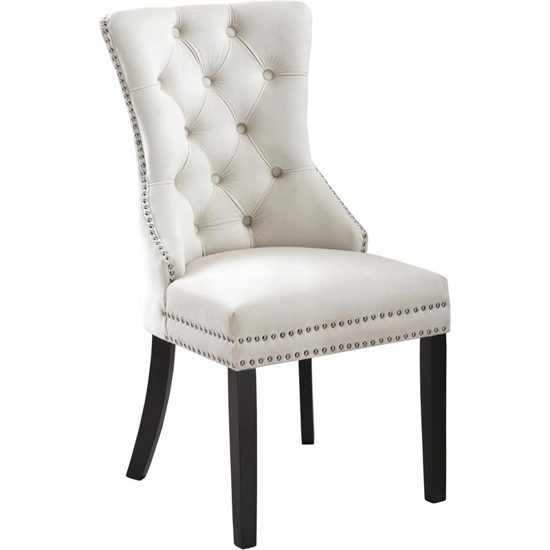 meridian furniture nikki velvet dining chair