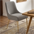 Meridian Furniture Owen Velvet Dining Chair in Gray (Set of 2)