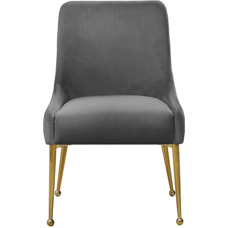 Beatrix grey discount velvet side chair