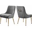 Meridian Furniture Owen Velvet Dining Chair in Gray (Set of 2)