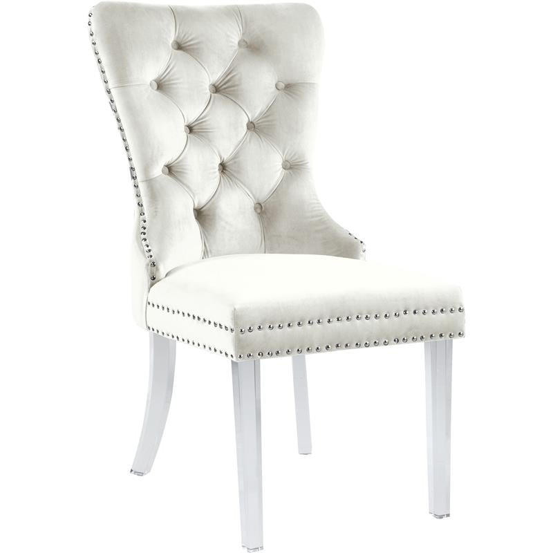 meridian furniture miley velvet dining chair