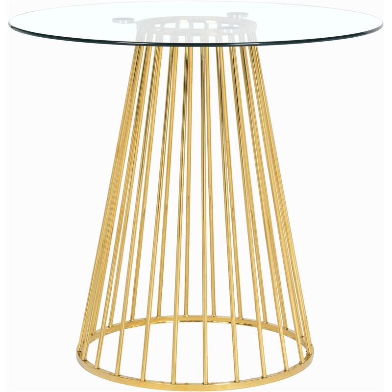 Meridian Furniture Gio Counter Height Table in Gold