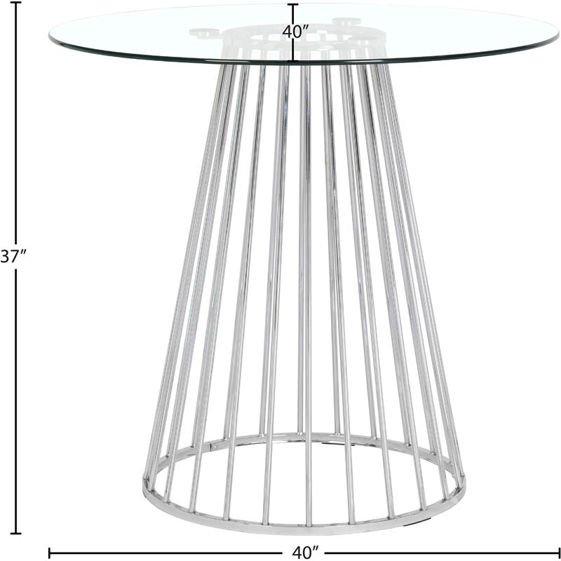 Meridian Furniture Gio Counter Height Table in Chrome