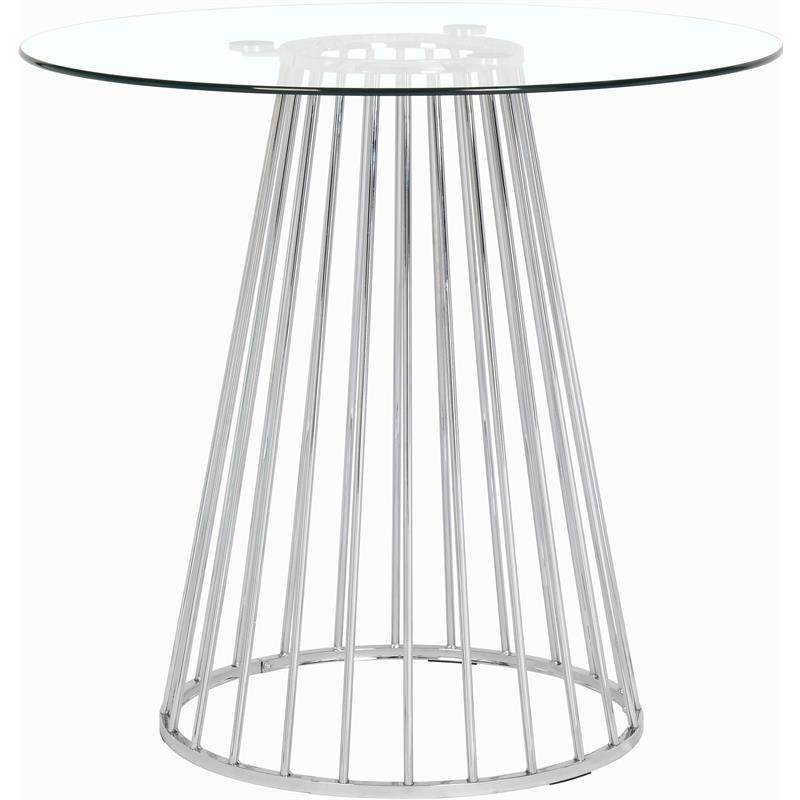Meridian Furniture Gio Counter Height Table in Chrome