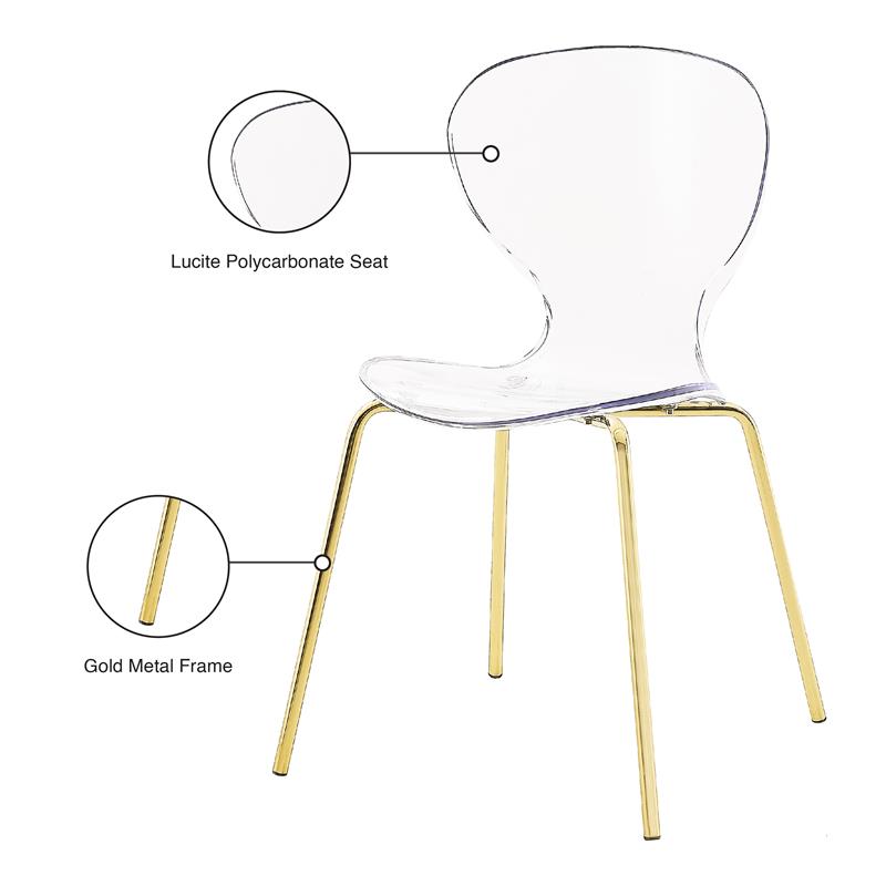Meridian Furniture Clarion Dining Chair - Gold Meridian Furniture Clarion Dining Chair - Gold