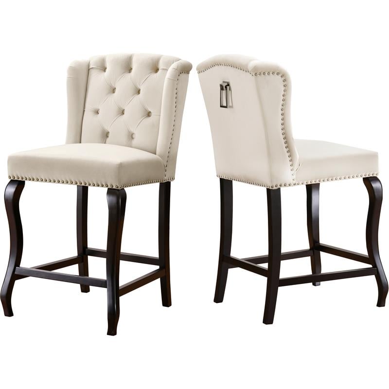 cream velvet bar stools