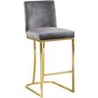 Meridian Furniture Heidi 26&quotH Velvet Counter Stool in Gray